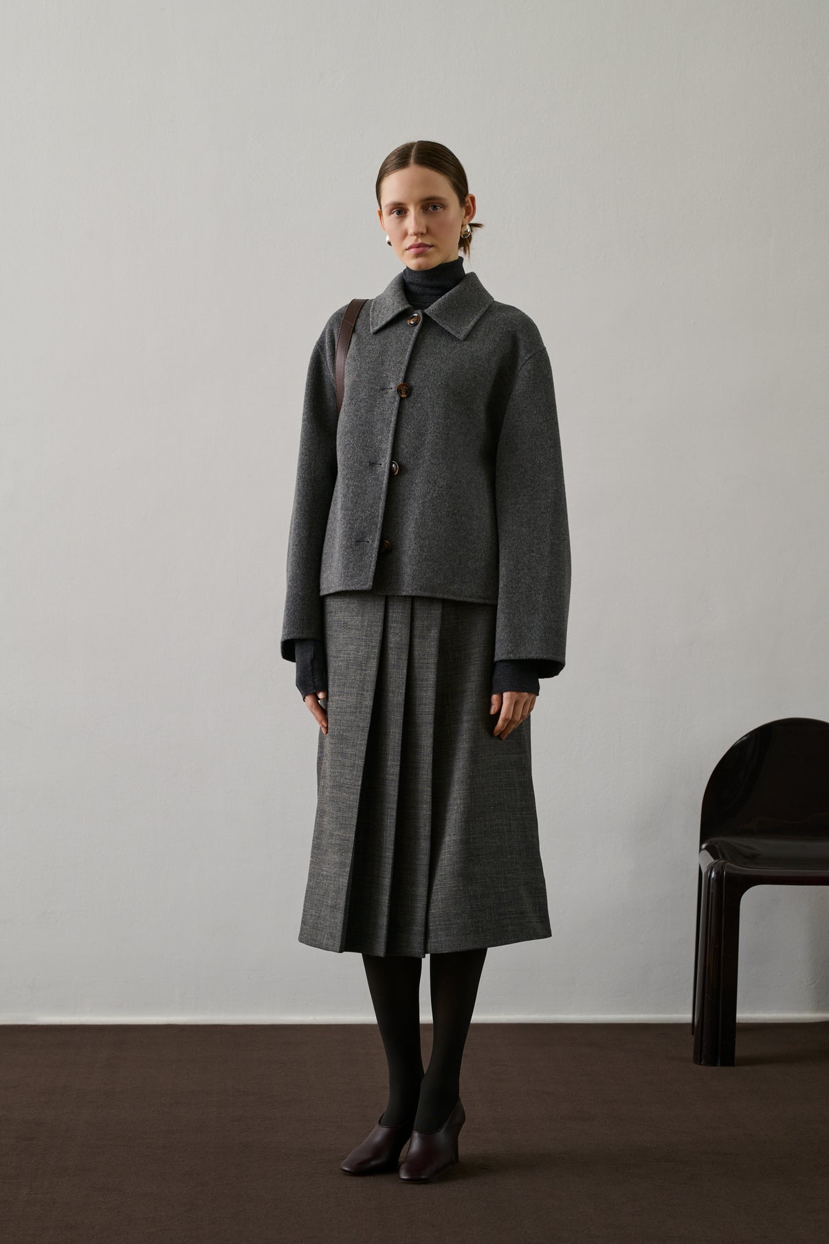 Manteau Gyoda - Gris Chiné - Laine - Femme vue 3
