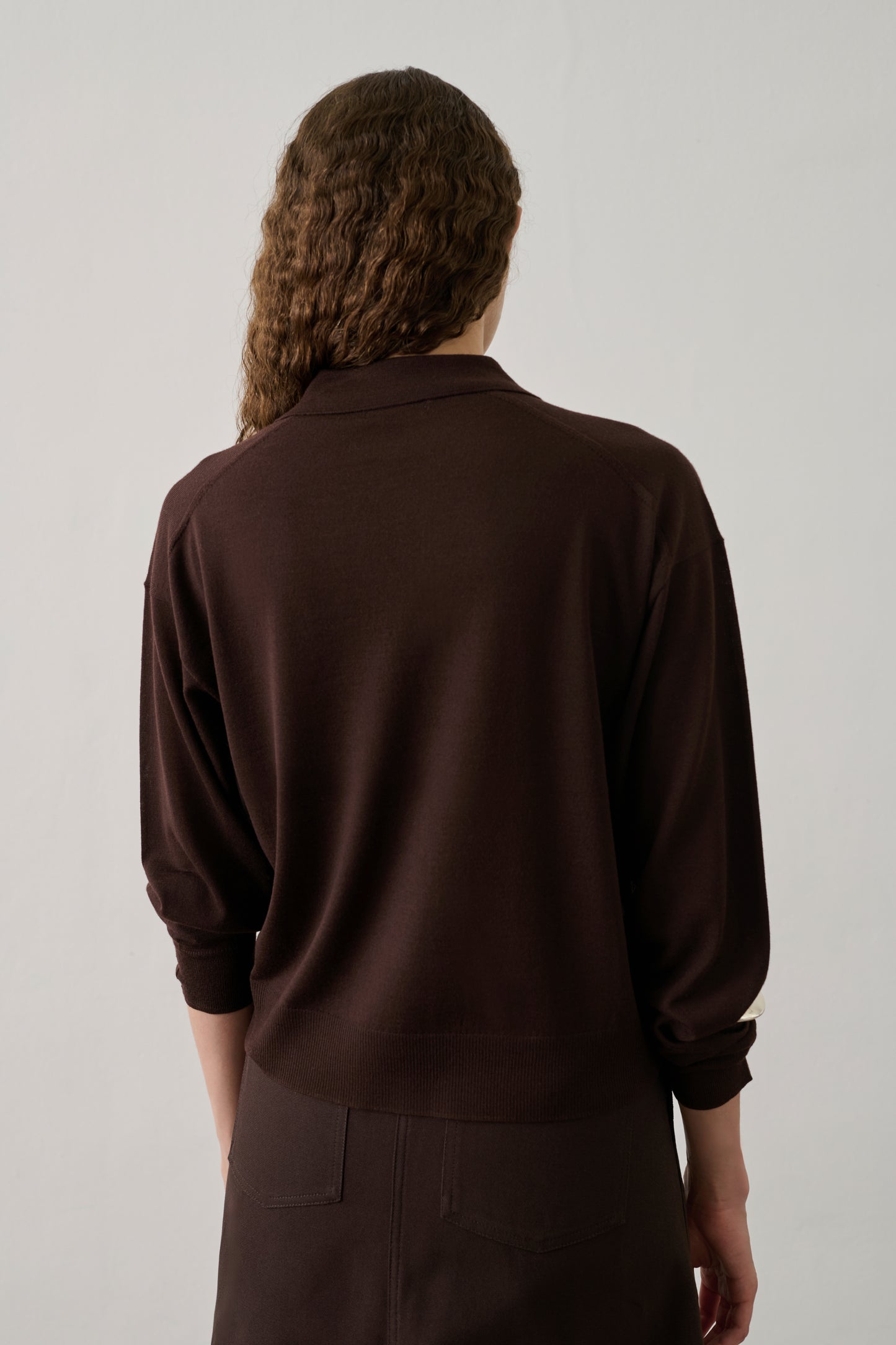 Polo Fleming - Marron Foncé - Laine mérinos - Femme