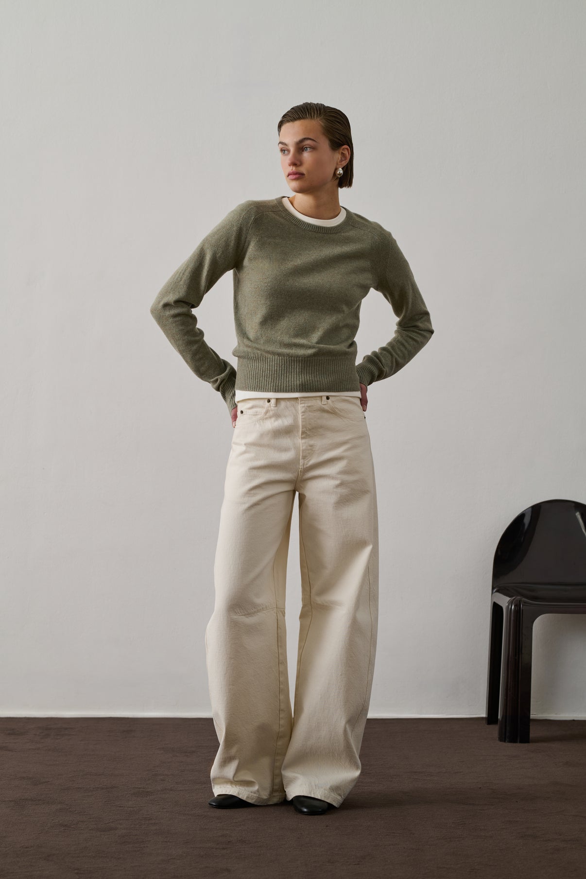 Pull Galway - Gris/Bleu - Cachemire - Femme vue 1