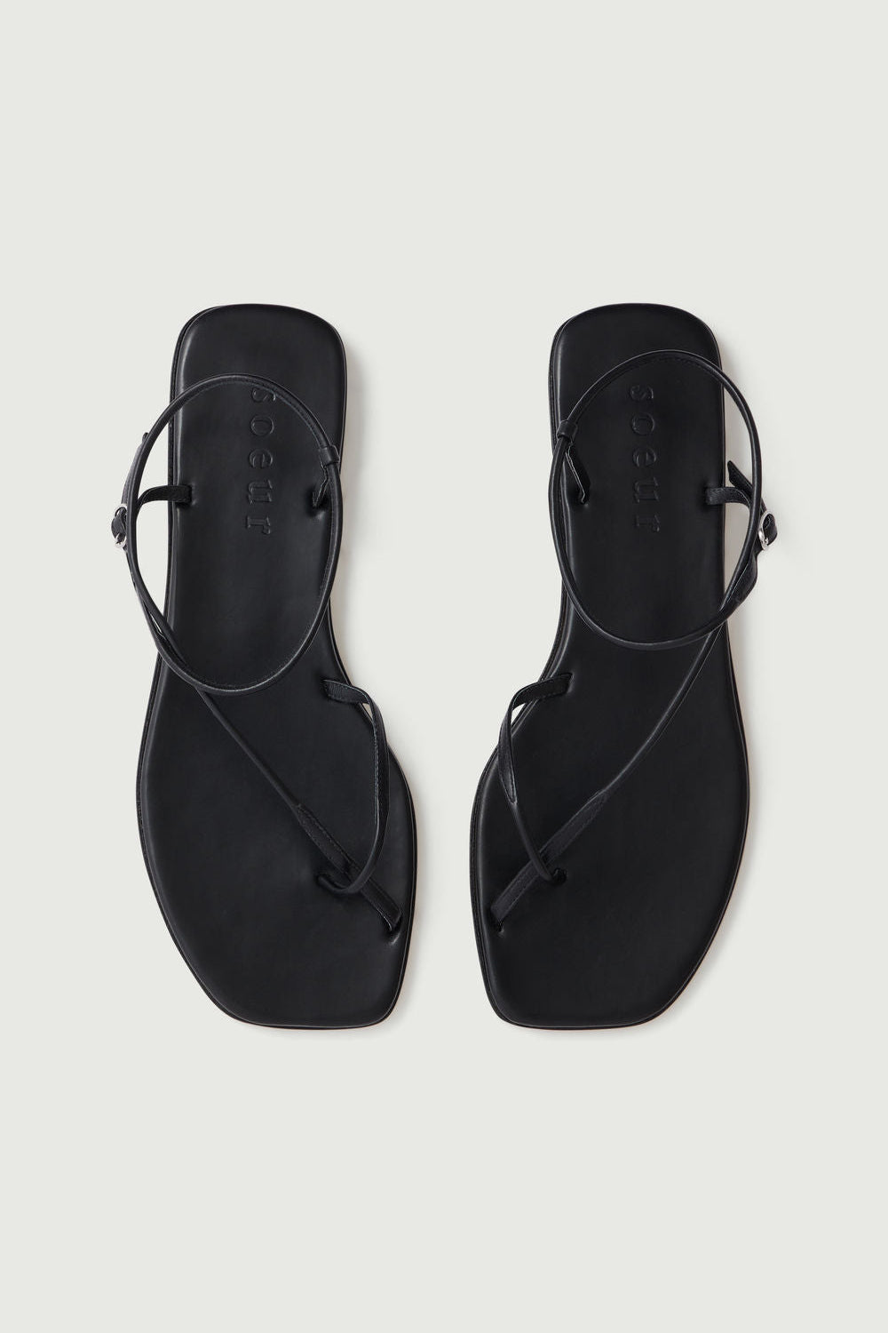 Sandales Rosalie - Noir - Cuir - Femme vue 4